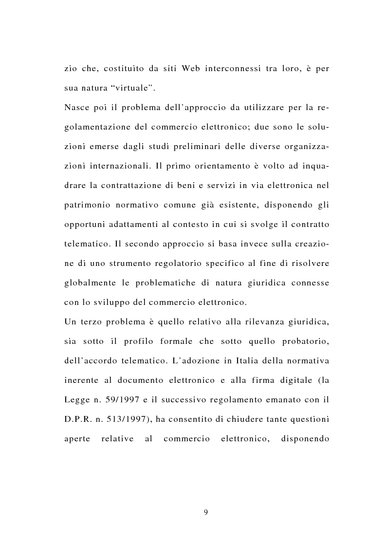 Anteprima della tesi: La stipulazione dei contratti on-line, Pagina 7