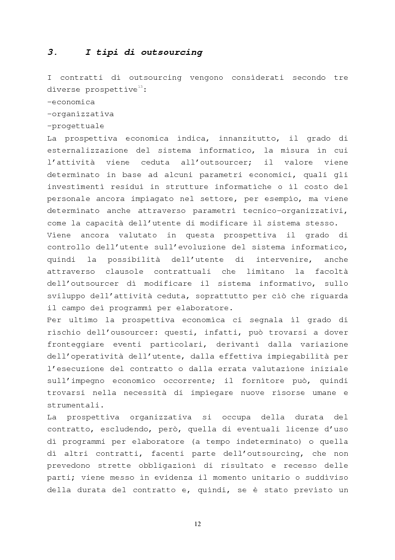 Anteprima della tesi: Il contratto di outsourcing, Pagina 12