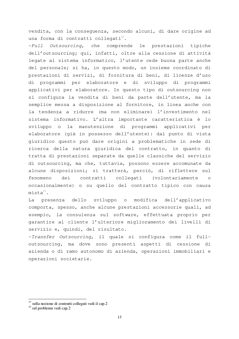 Anteprima della tesi: Il contratto di outsourcing, Pagina 15
