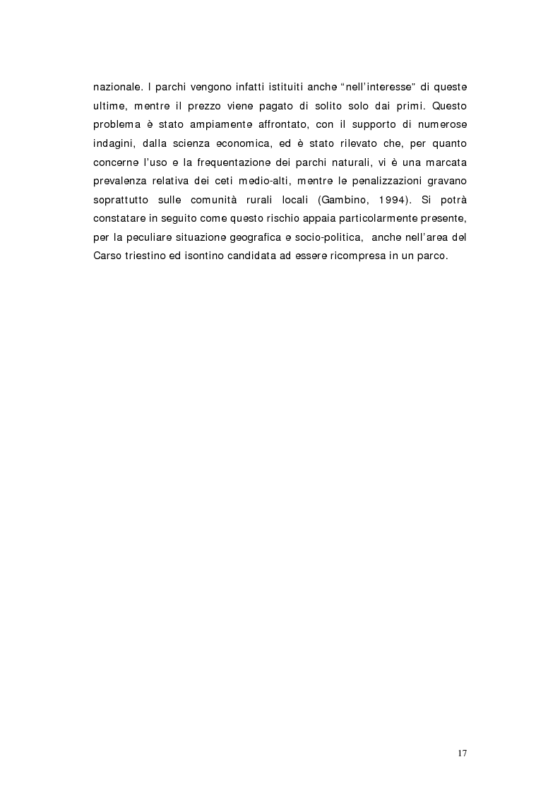 Anteprima della tesi: L'area protetta quale laboratorio di sostenibilità: il caso dell'istituendo Parco del Carso, Pagina 14
