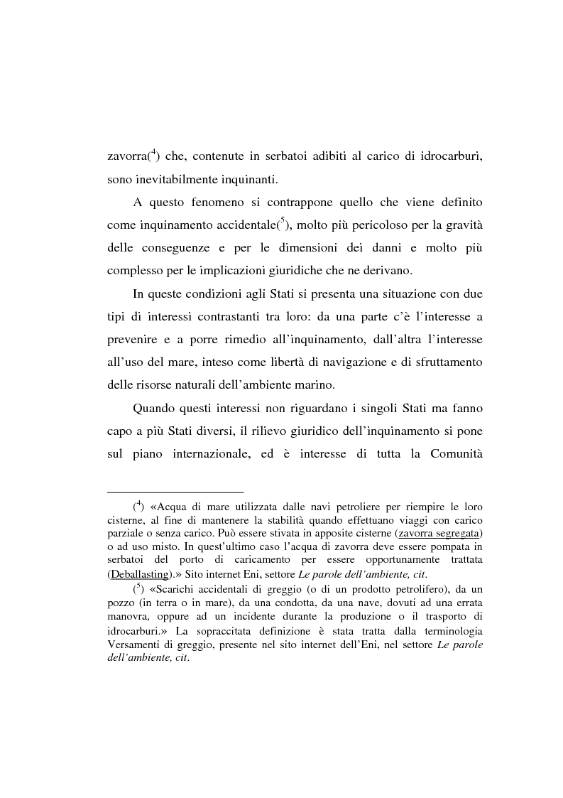 Anteprima della tesi: Lo spandimento in mare di idrocarburi, Pagina 3