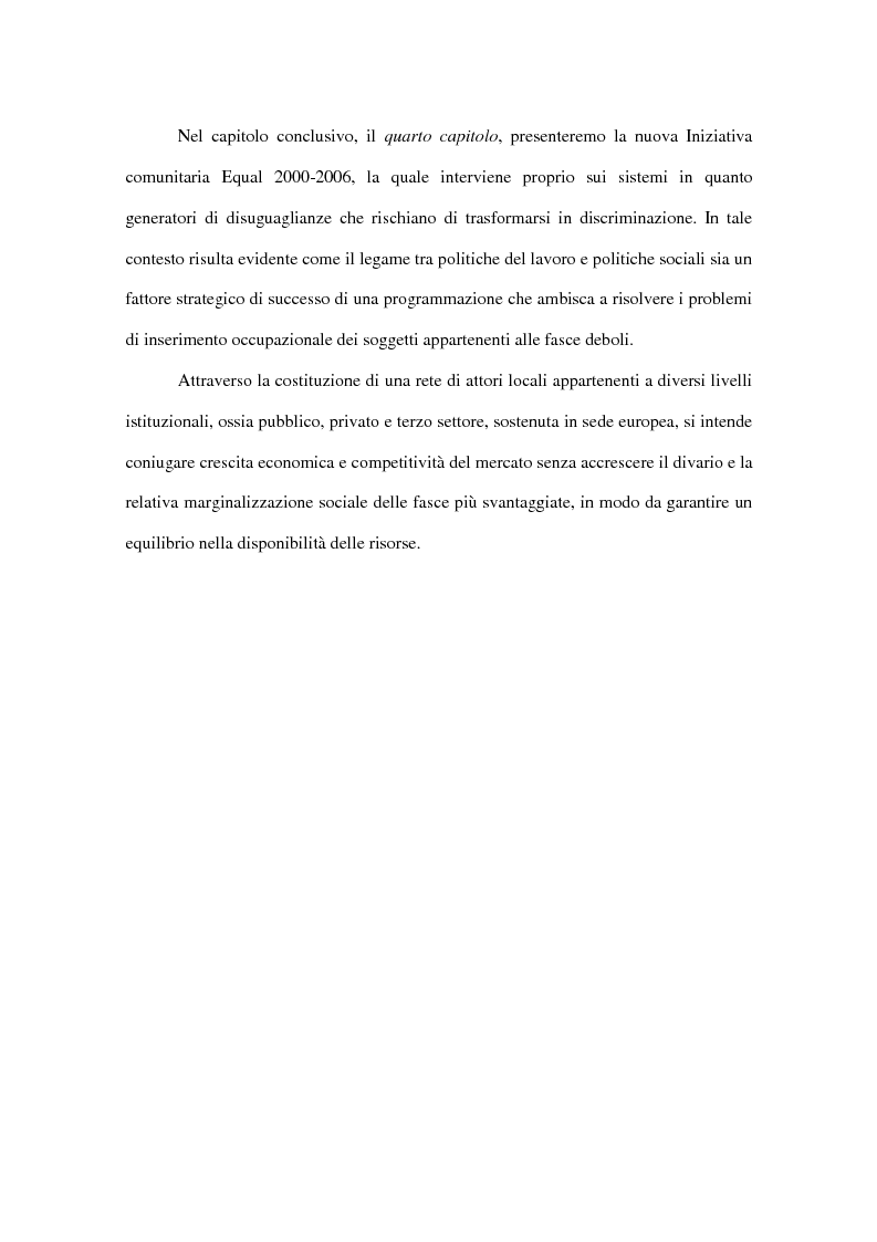 Anteprima della tesi: Progetti europei per l'occupazione e politiche sociali in Italia: un valore aggiunto, Pagina 7