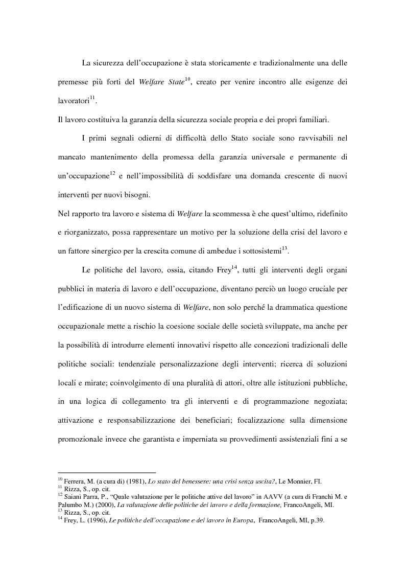 Anteprima della tesi: Progetti europei per l'occupazione e politiche sociali in Italia: un valore aggiunto, Pagina 9