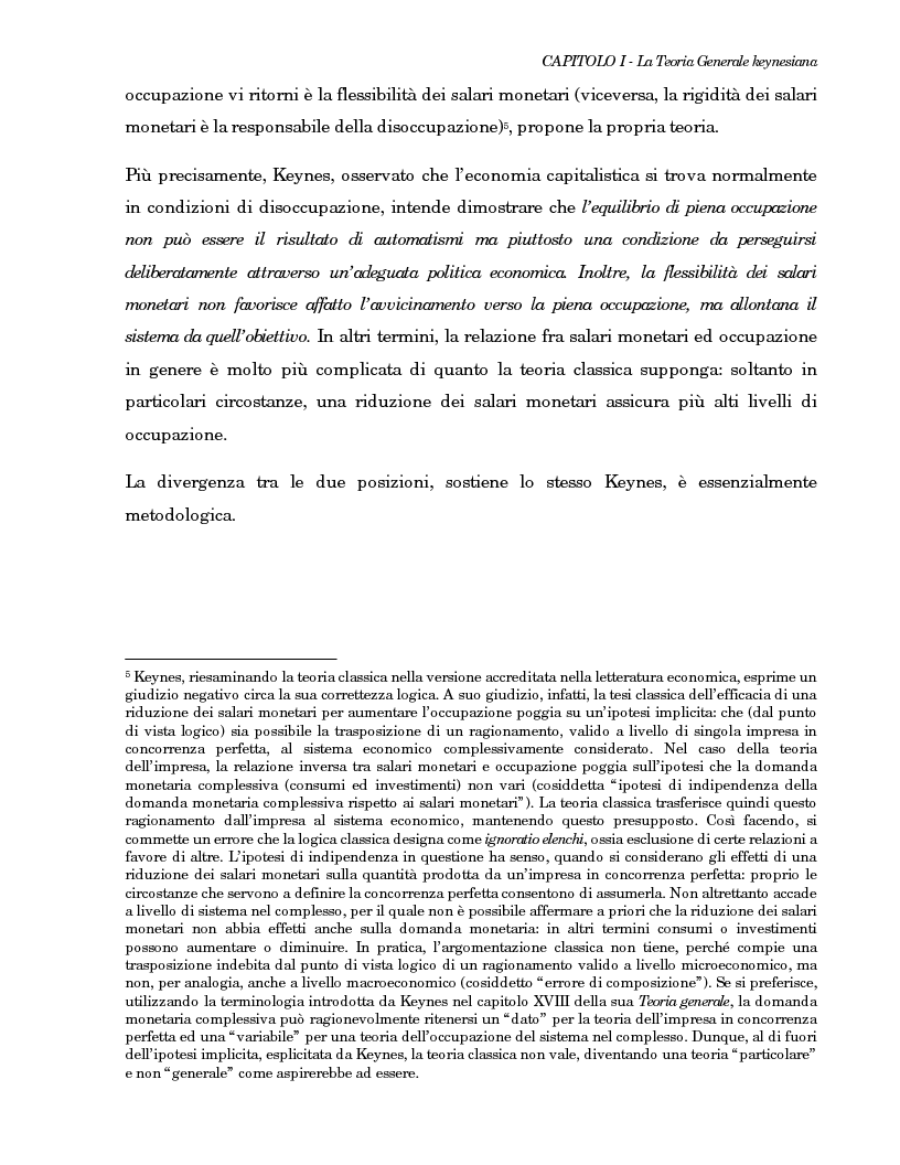 Anteprima della tesi: La teoria generale di Keynes: alcune reinterpretazioni ed attualità, Pagina 15