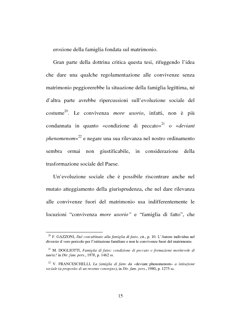 Anteprima della tesi: I diritti del convivente more uxorio: la disciplina normativa, Pagina 12