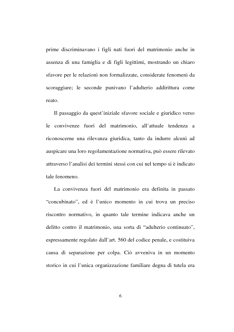 Anteprima della tesi: I diritti del convivente more uxorio: la disciplina normativa, Pagina 3