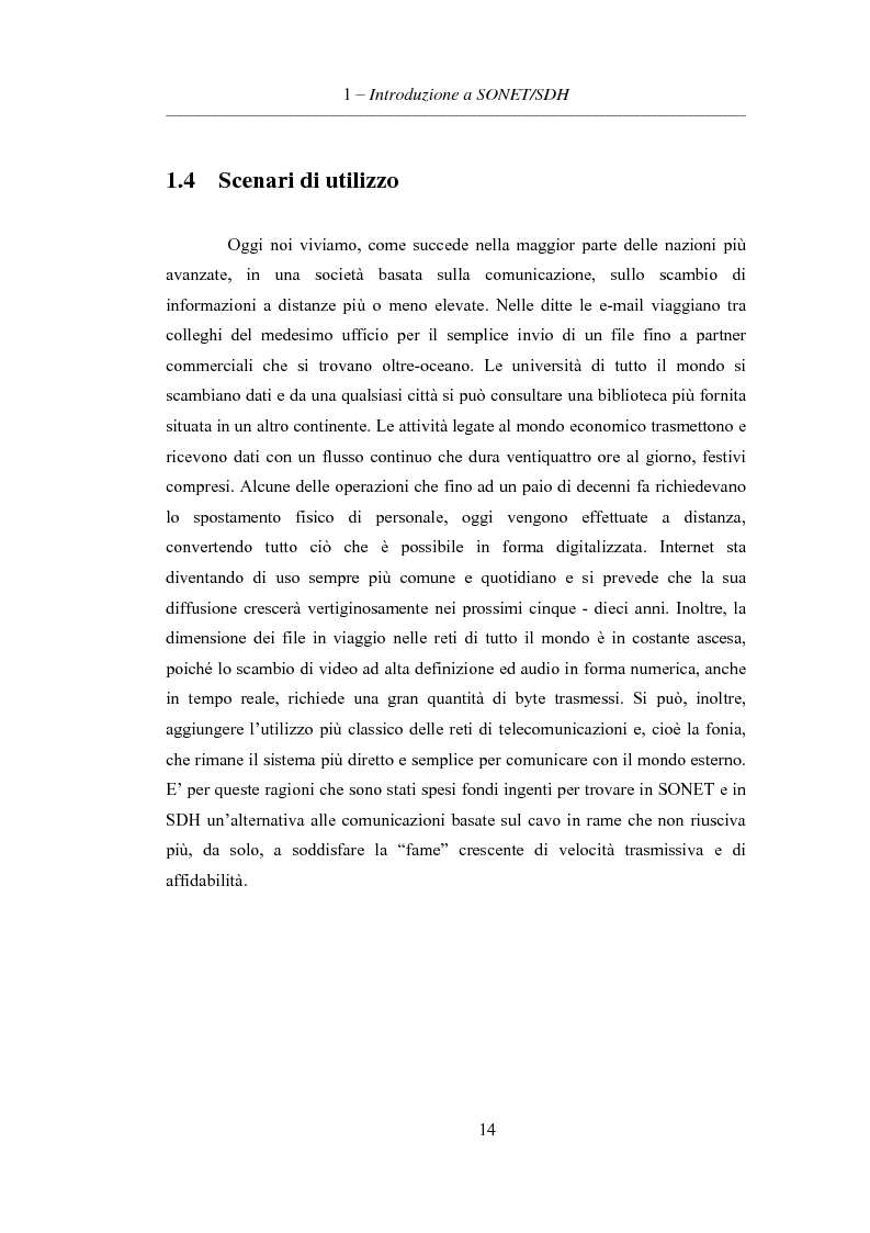 Anteprima della tesi: L'evoluzione delle reti di trasporto: da Sonet/Sdh a Dwdm, Pagina 10