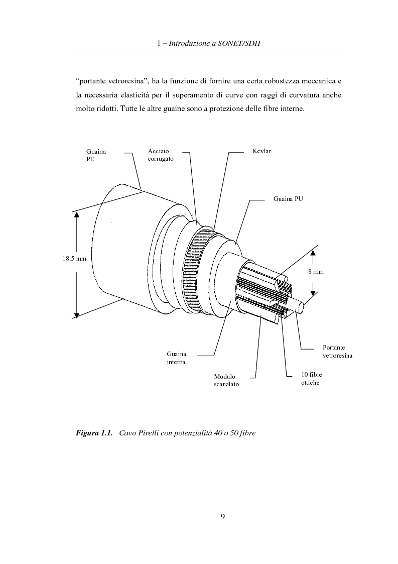 Anteprima della tesi: L'evoluzione delle reti di trasporto: da Sonet/Sdh a Dwdm, Pagina 5