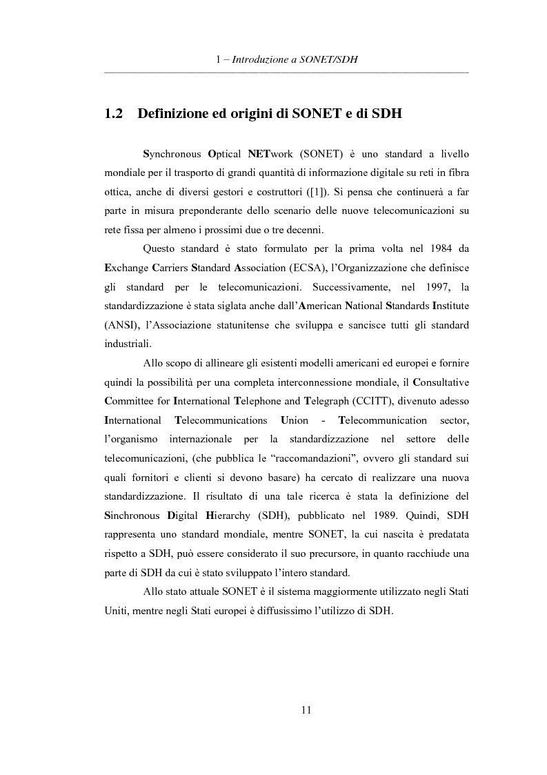 Anteprima della tesi: L'evoluzione delle reti di trasporto: da Sonet/Sdh a Dwdm, Pagina 7