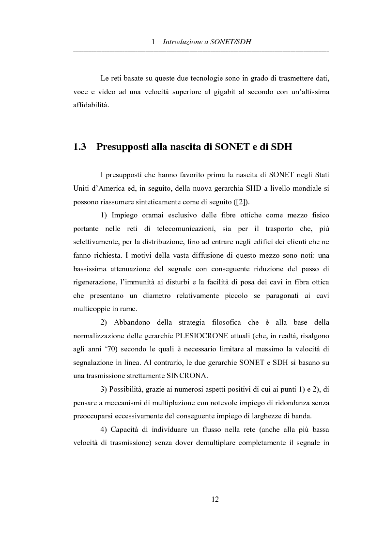 Anteprima della tesi: L'evoluzione delle reti di trasporto: da Sonet/Sdh a Dwdm, Pagina 8