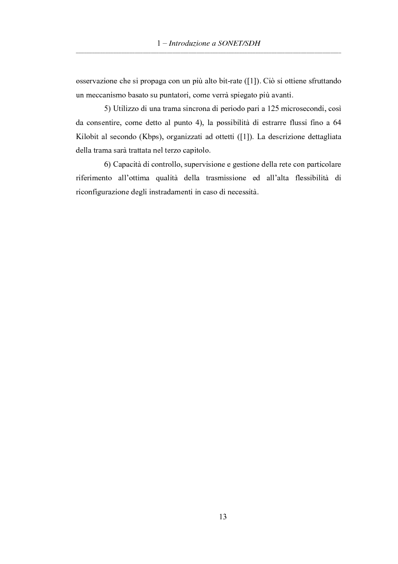 Anteprima della tesi: L'evoluzione delle reti di trasporto: da Sonet/Sdh a Dwdm, Pagina 9