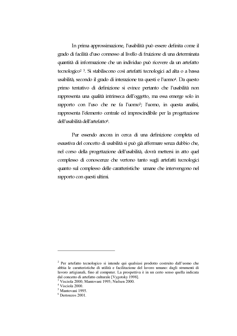 Anteprima della tesi: Web Usability: un approccio multidisciplinare alla progettazione del Web, Pagina 6