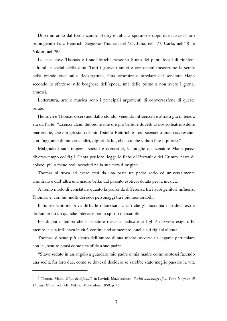 Anteprima della tesi: La formazione dell’uomo nelle opere di Thomas Mann, Pagina 3