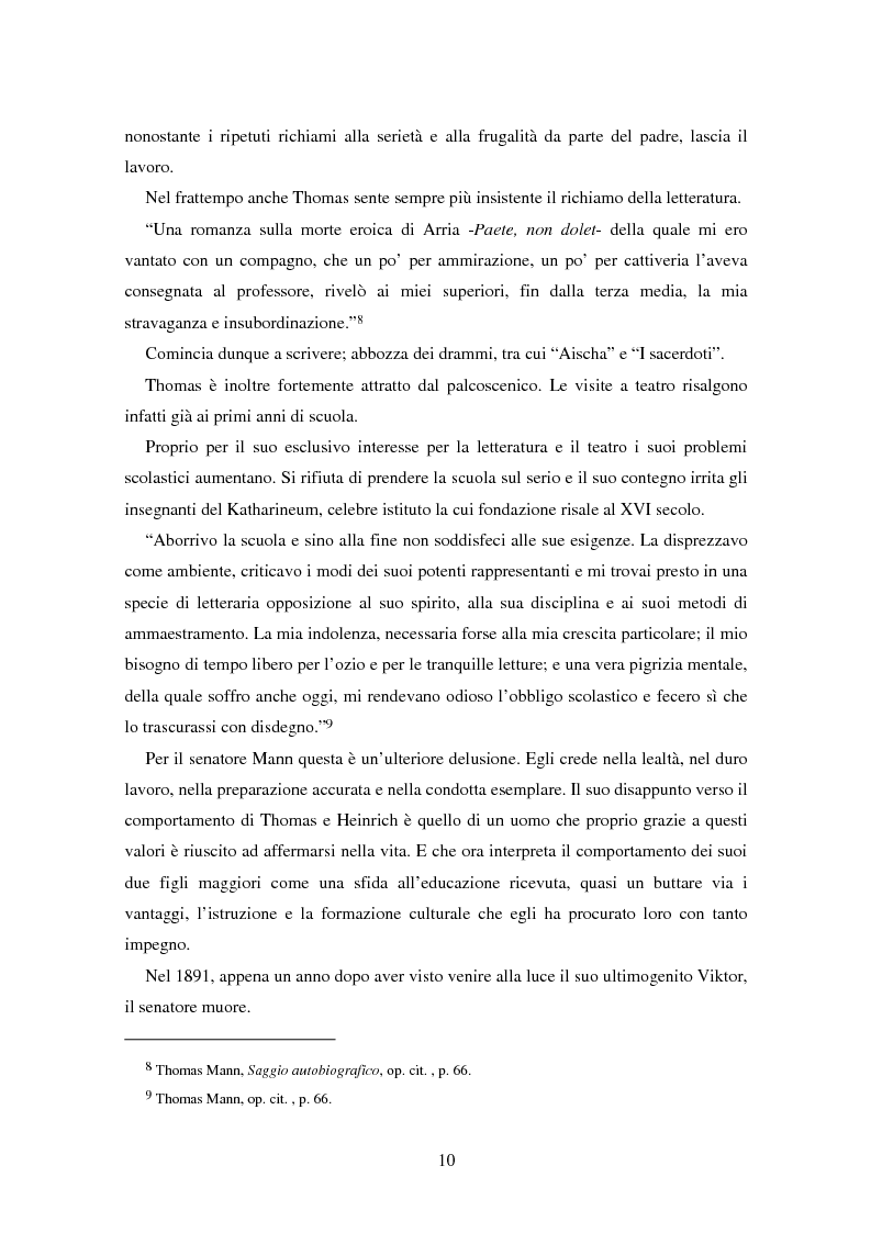 Anteprima della tesi: La formazione dell’uomo nelle opere di Thomas Mann, Pagina 6