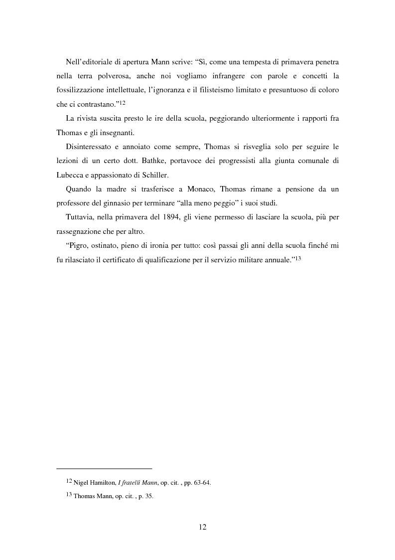 Anteprima della tesi: La formazione dell’uomo nelle opere di Thomas Mann, Pagina 8