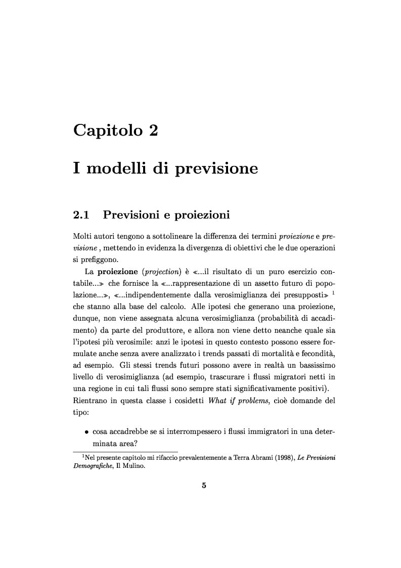 Anteprima della tesi: Software per le previsioni demografiche ed un loro impiego per lo studio degli effetti delle migrazioni sulle popolazioni, Pagina 5