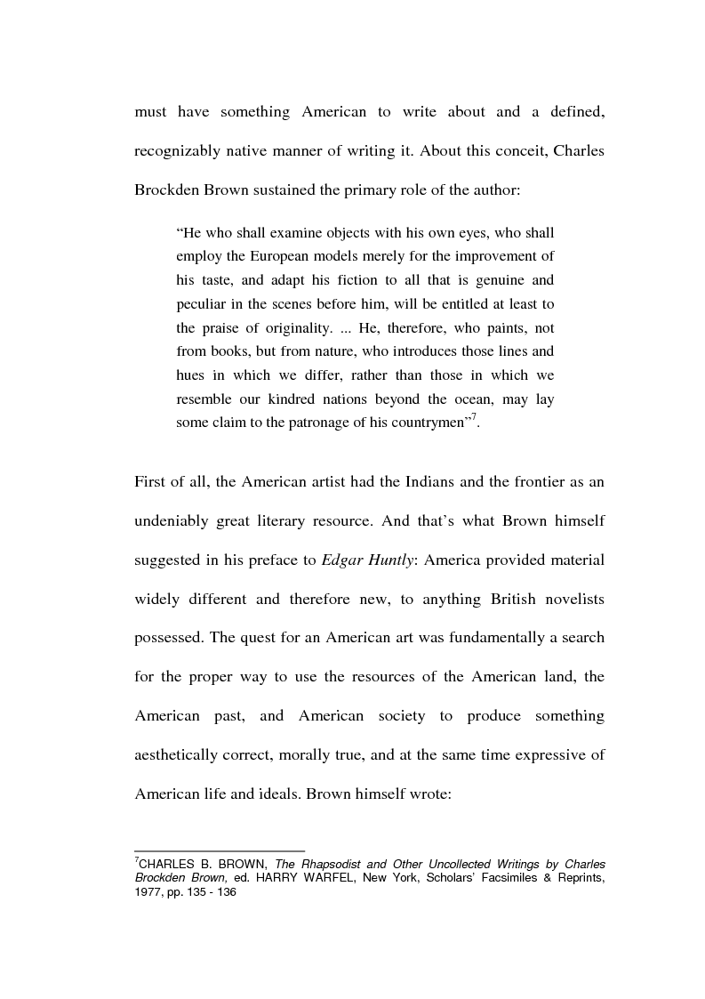 Anteprima della tesi: Charles Brockden Brown's Edgar Huntly: Sleepwalking through the Wildeness, Pagina 4