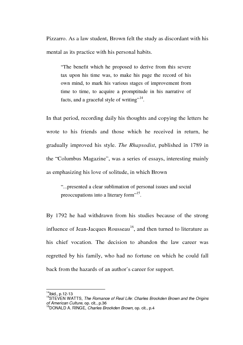 Anteprima della tesi: Charles Brockden Brown's Edgar Huntly: Sleepwalking through the Wildeness, Pagina 7