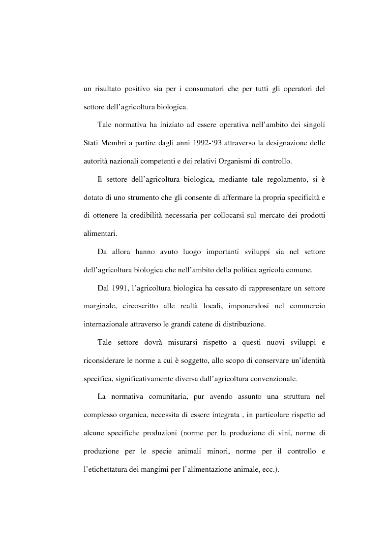 Anteprima della tesi: Il settore biologico: un'analisi delle aziende agricole nella comunita montana ''calore salernitano'', Pagina 15