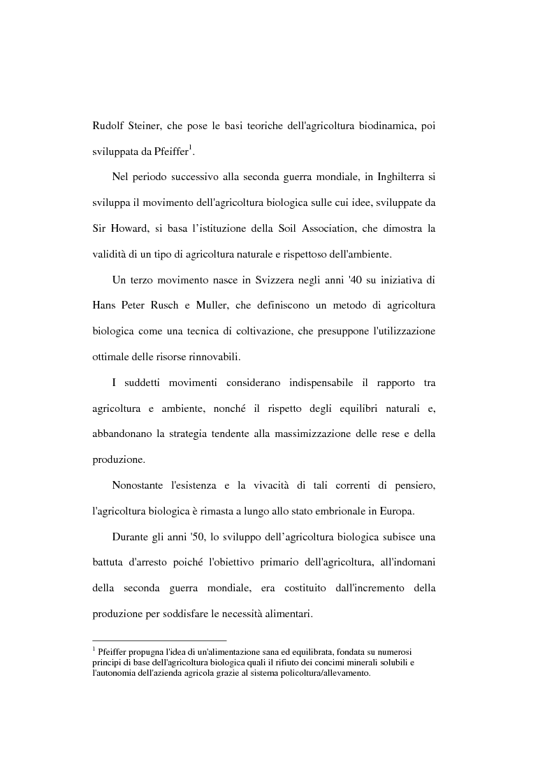Anteprima della tesi: Il settore biologico: un'analisi delle aziende agricole nella comunita montana ''calore salernitano'', Pagina 4