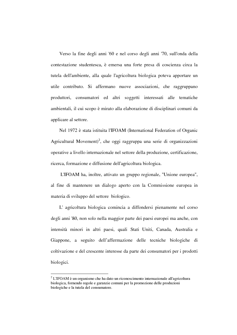 Anteprima della tesi: Il settore biologico: un'analisi delle aziende agricole nella comunita montana ''calore salernitano'', Pagina 5