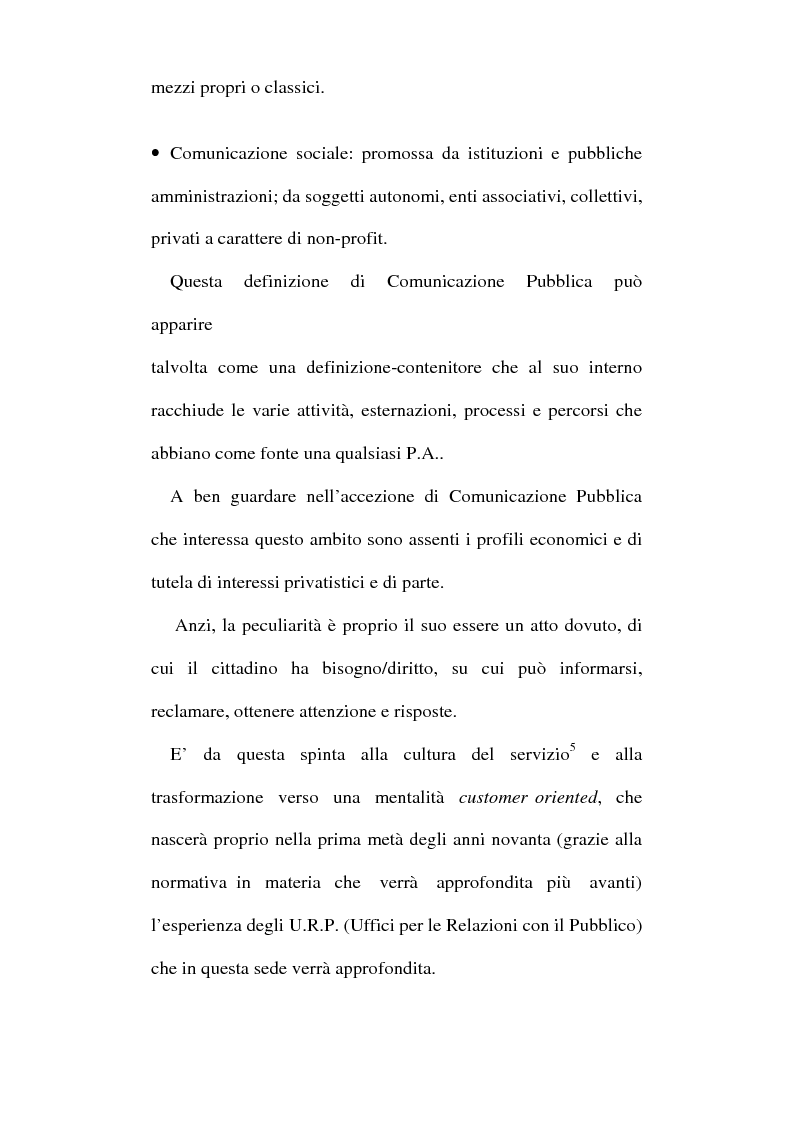 Anteprima della tesi: Sinergie tra ufficio stampa e ufficio relazioni con il pubblico nella comunicazione della pubblica amministrazione, Pagina 10