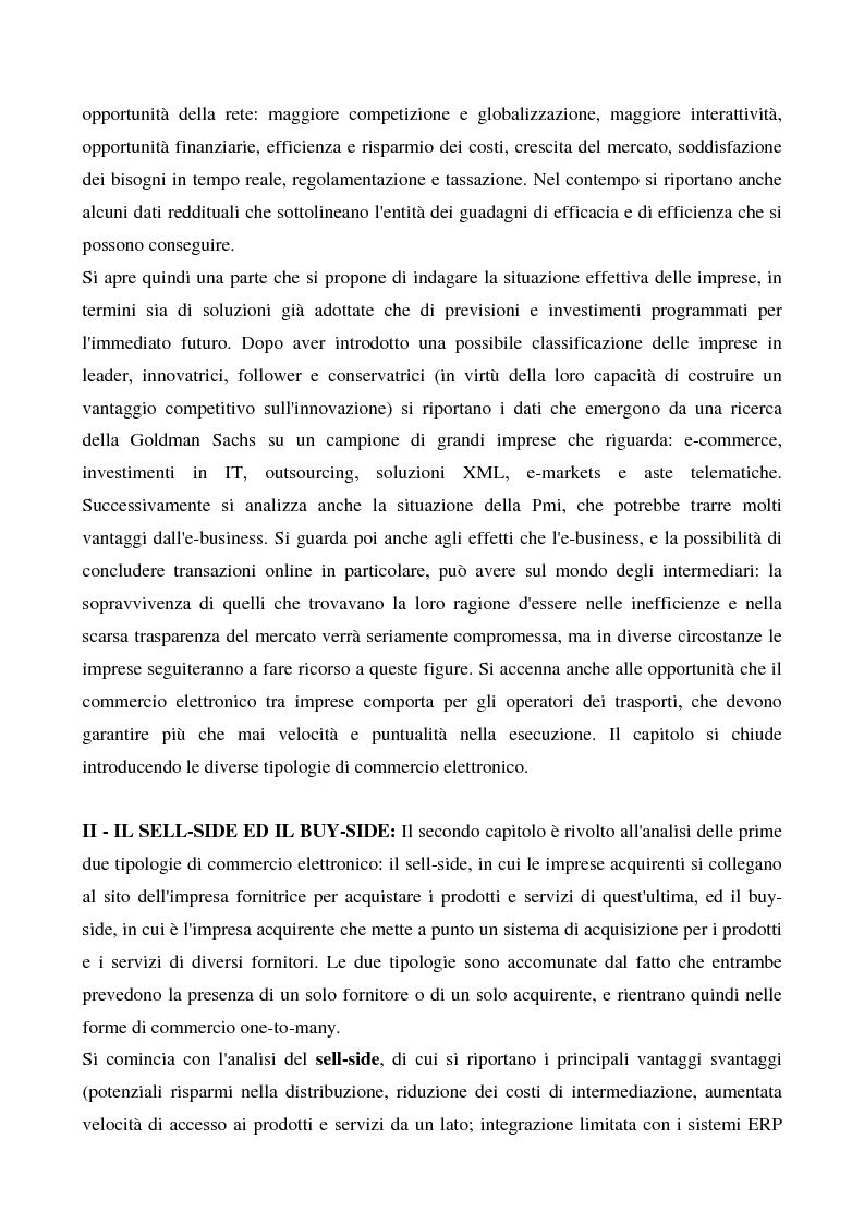 Anteprima della tesi: Il commercio elettronico business to business, Pagina 4