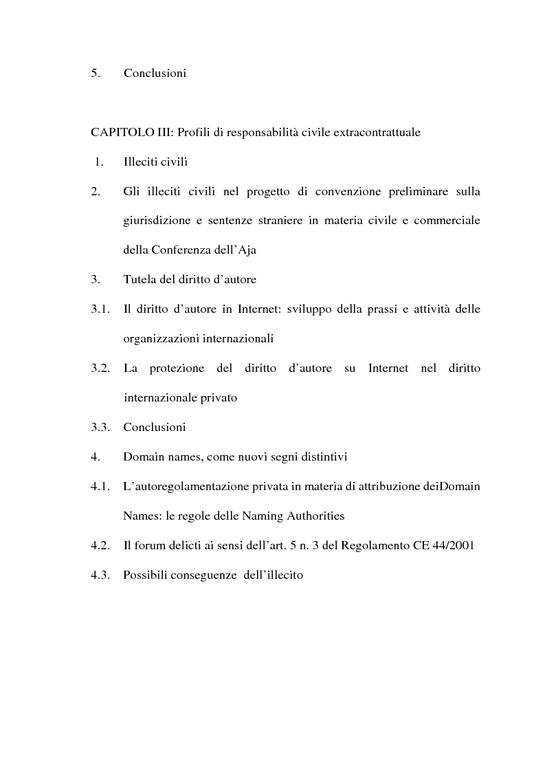 Indice della tesi: Il commercio telematico: legge regolatrice, Pagina 2
