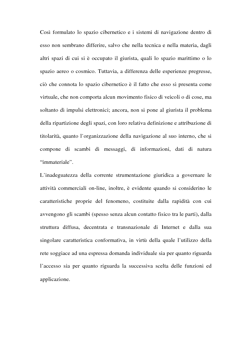 Anteprima della tesi: Il commercio telematico: legge regolatrice, Pagina 2