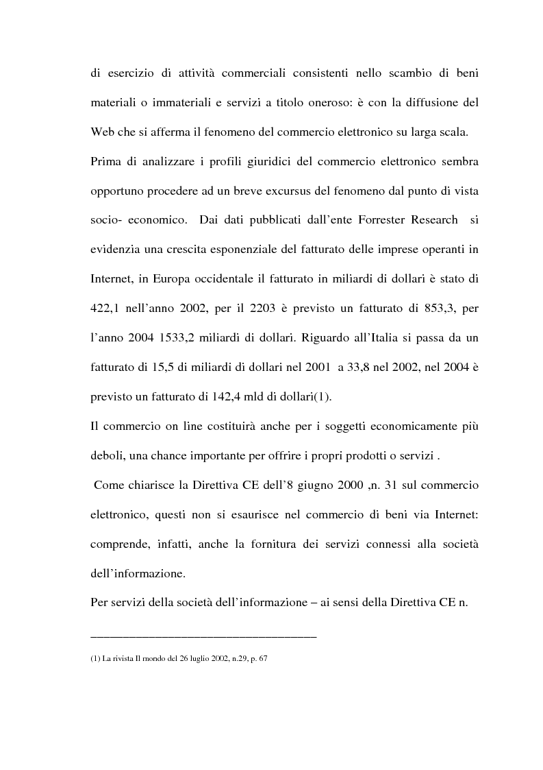 Anteprima della tesi: Il commercio telematico: legge regolatrice, Pagina 6