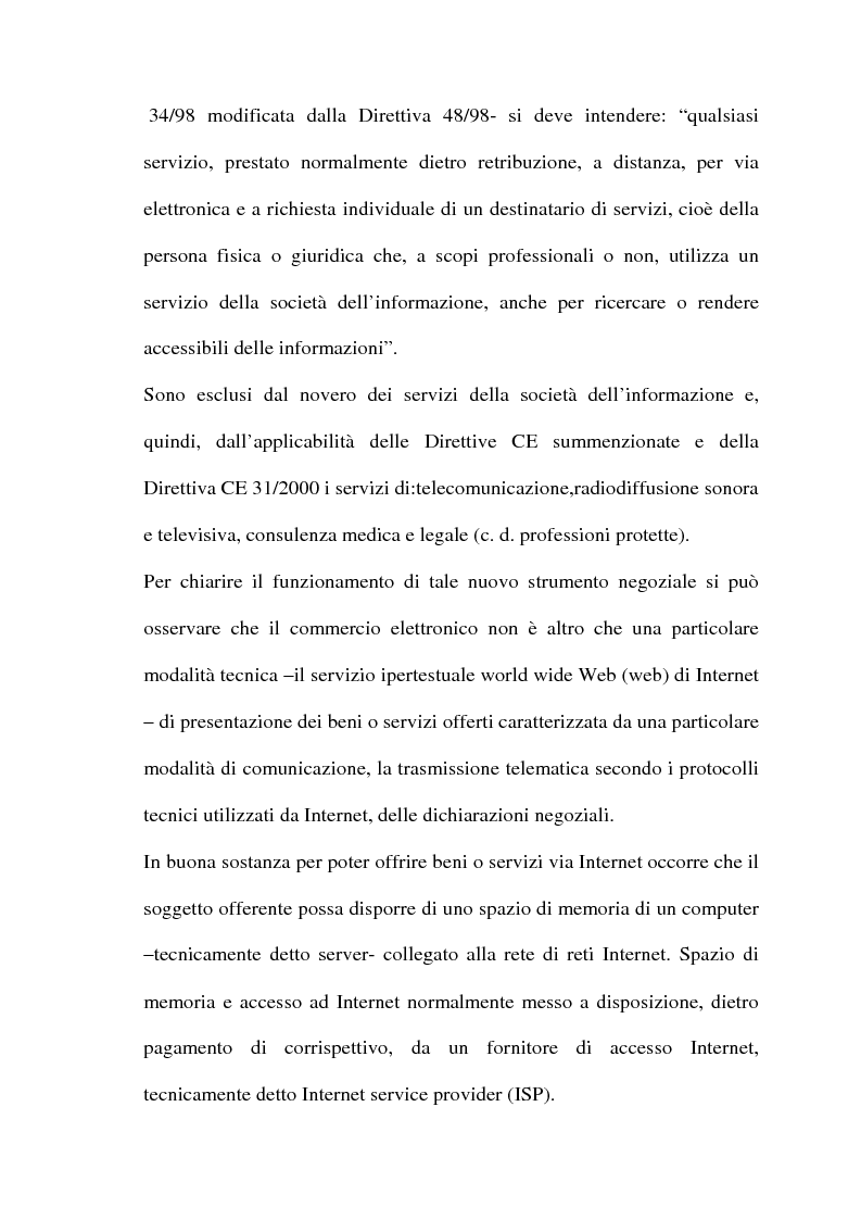 Anteprima della tesi: Il commercio telematico: legge regolatrice, Pagina 7