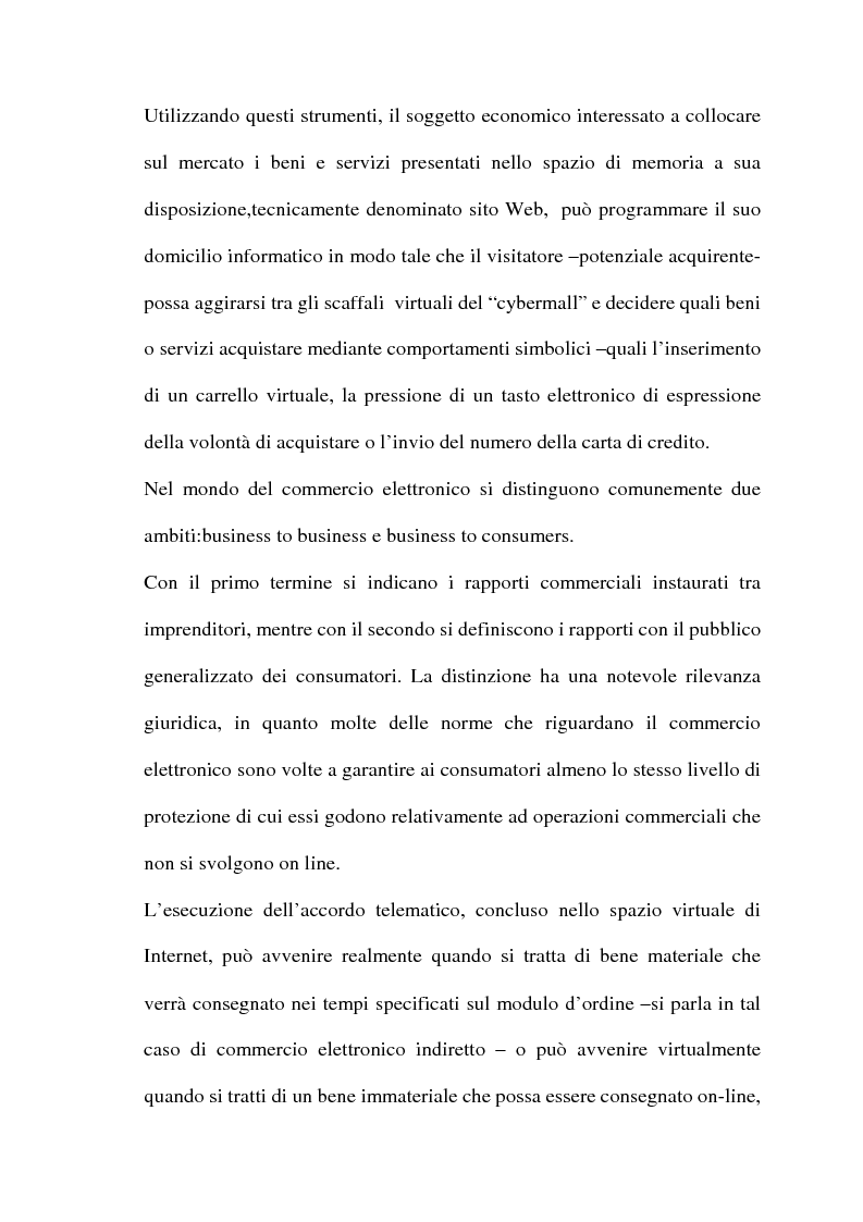 Anteprima della tesi: Il commercio telematico: legge regolatrice, Pagina 8