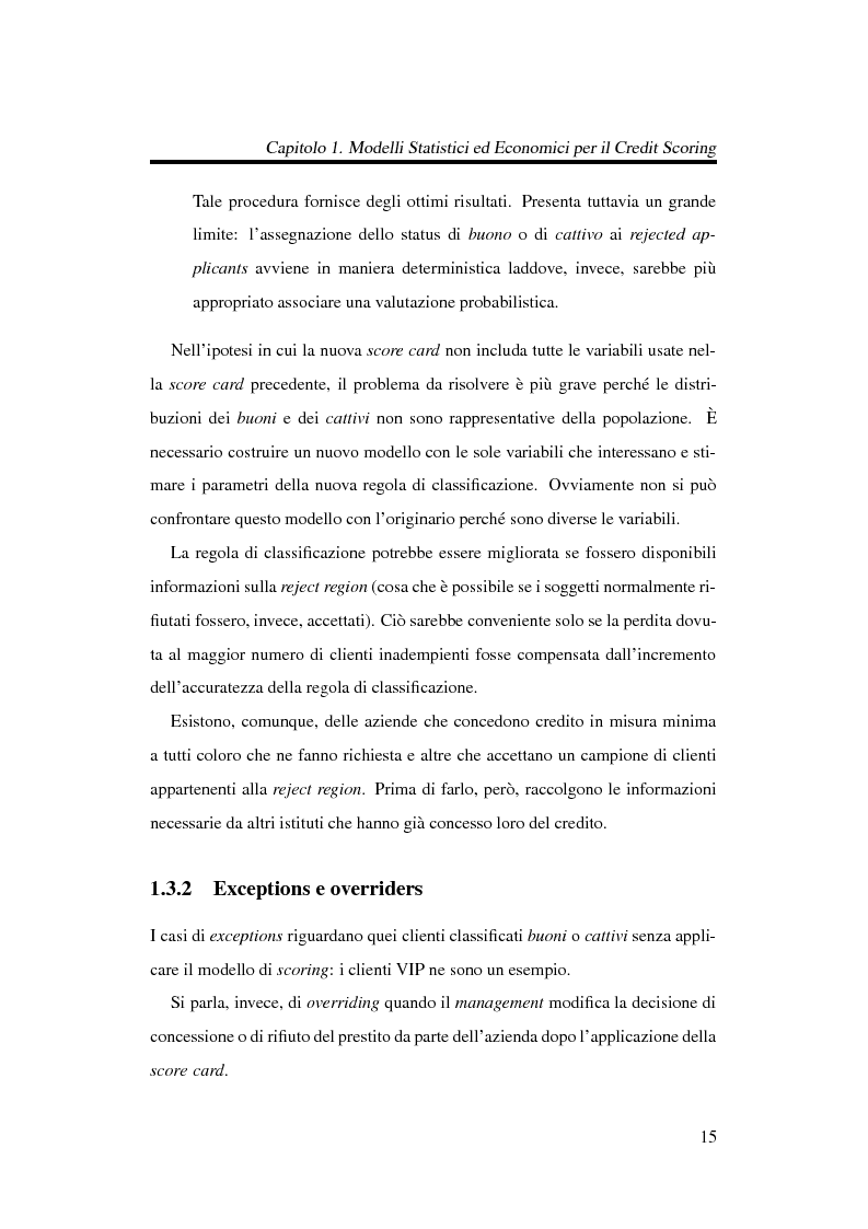 Anteprima della tesi: Discriminazione logistica per la valutazione del rischio di credito, Pagina 15