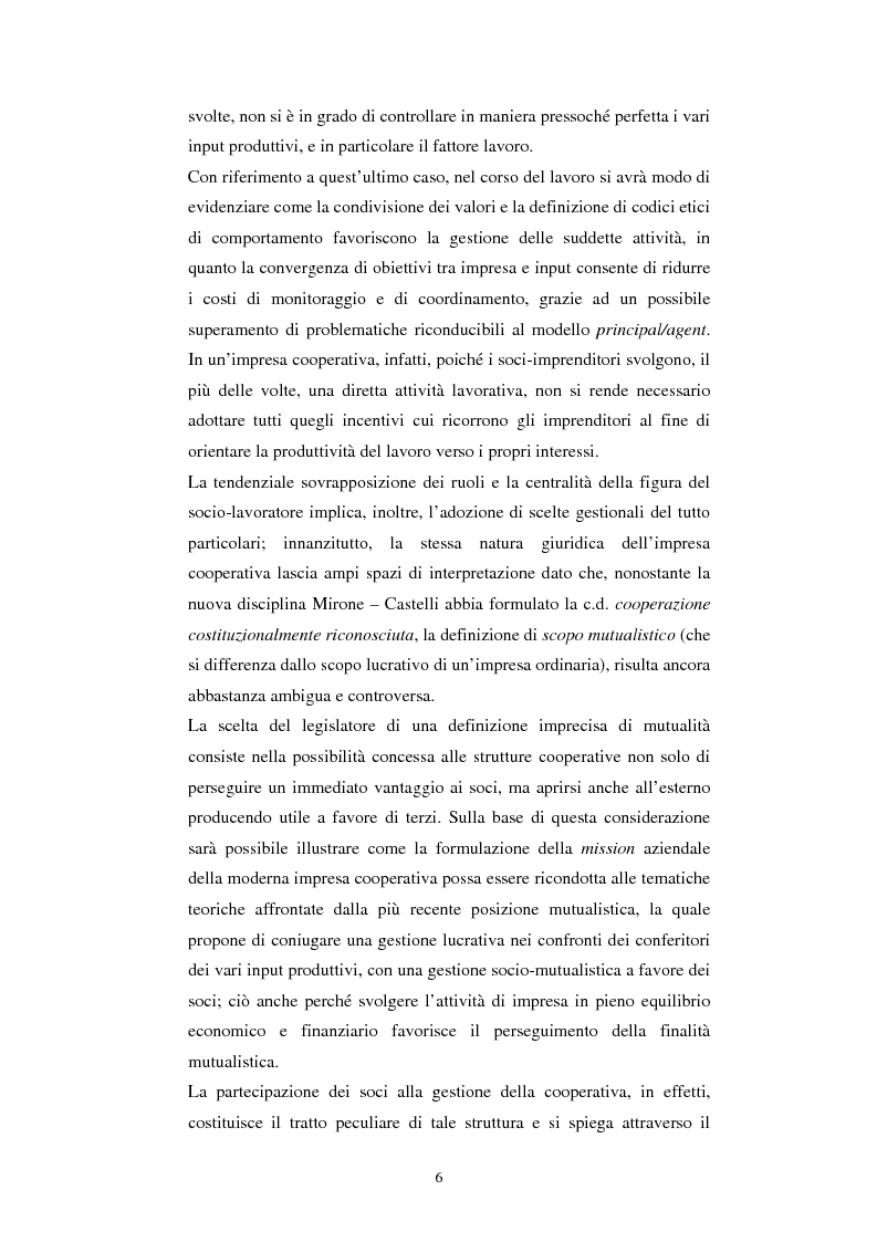 Anteprima della tesi: Gli aspetti economici dell'impresa cooperativa e le sue potenzialità di sviluppo nel Mezzogiorno: il caso della cooperativa ''Giustizia e libertà'', Pagina 2