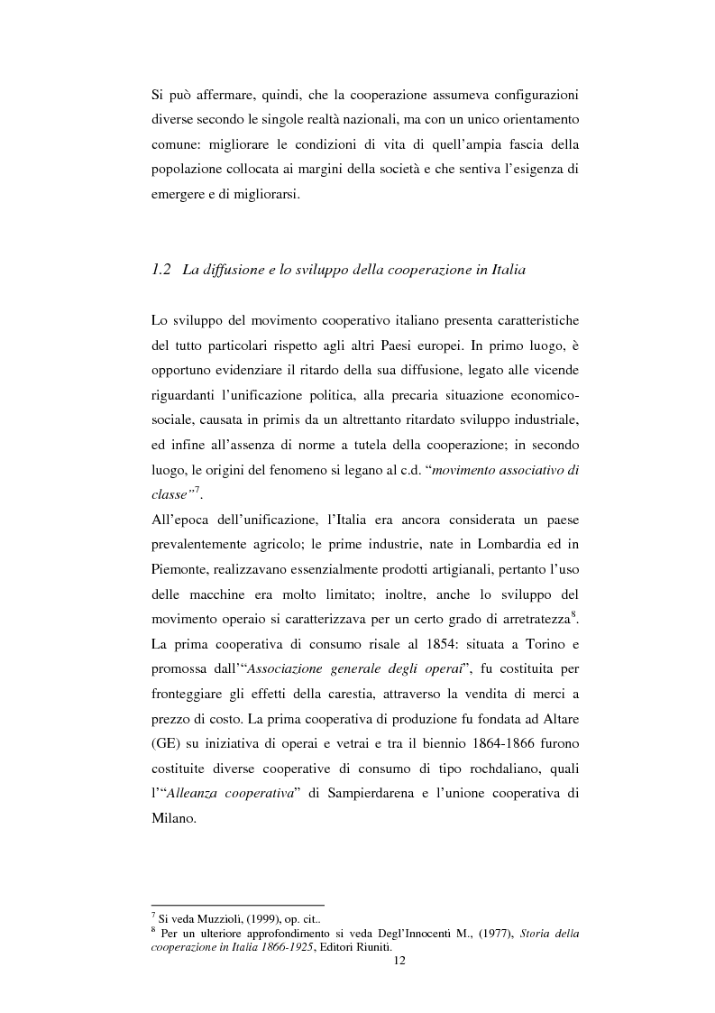Anteprima della tesi: Gli aspetti economici dell'impresa cooperativa e le sue potenzialità di sviluppo nel Mezzogiorno: il caso della cooperativa ''Giustizia e libertà'', Pagina 8