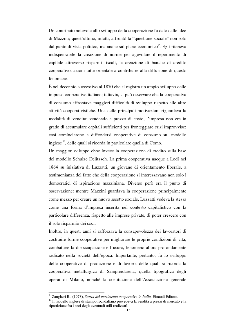 Anteprima della tesi: Gli aspetti economici dell'impresa cooperativa e le sue potenzialità di sviluppo nel Mezzogiorno: il caso della cooperativa ''Giustizia e libertà'', Pagina 9