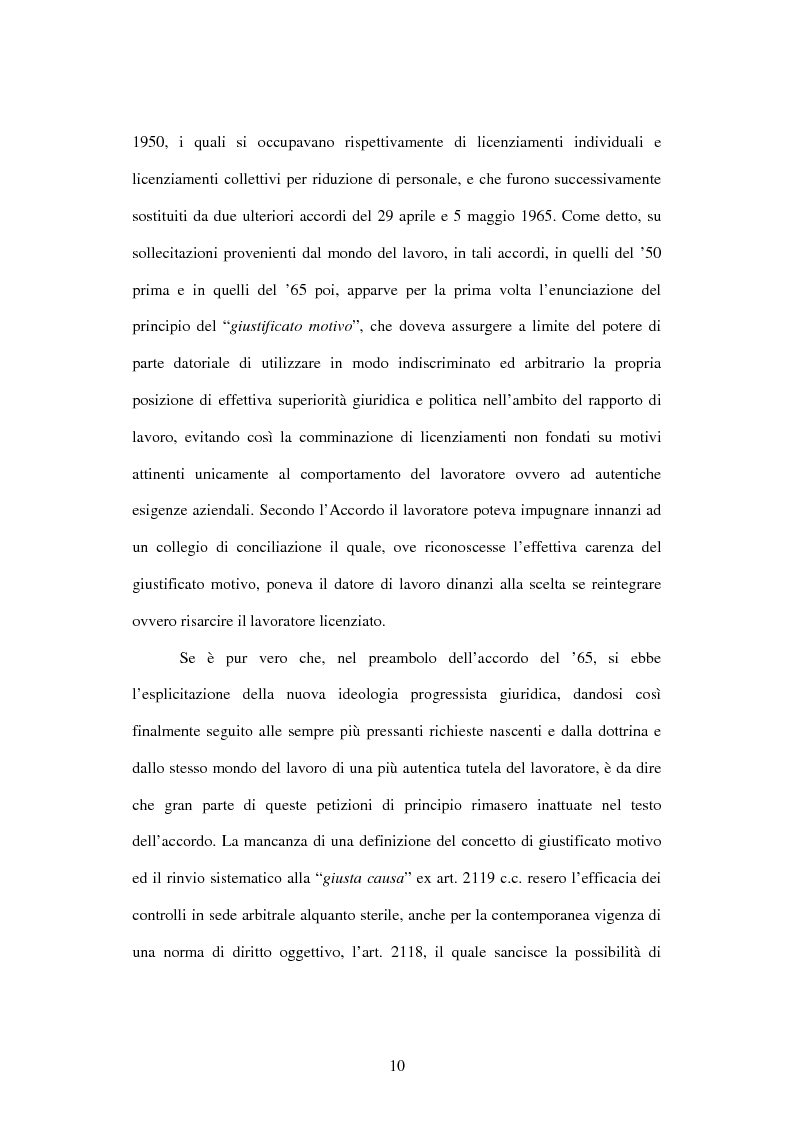 Anteprima della tesi: Licenziamento illegittimo e tutela reale. Aspetti di diritto comparato, Pagina 11