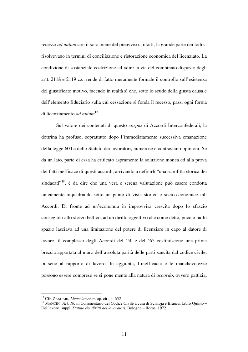 Anteprima della tesi: Licenziamento illegittimo e tutela reale. Aspetti di diritto comparato, Pagina 12