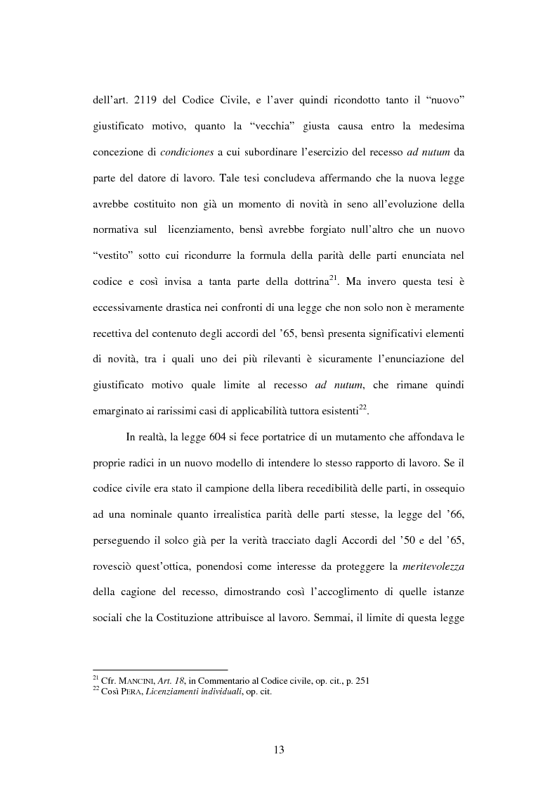 Anteprima della tesi: Licenziamento illegittimo e tutela reale. Aspetti di diritto comparato, Pagina 14