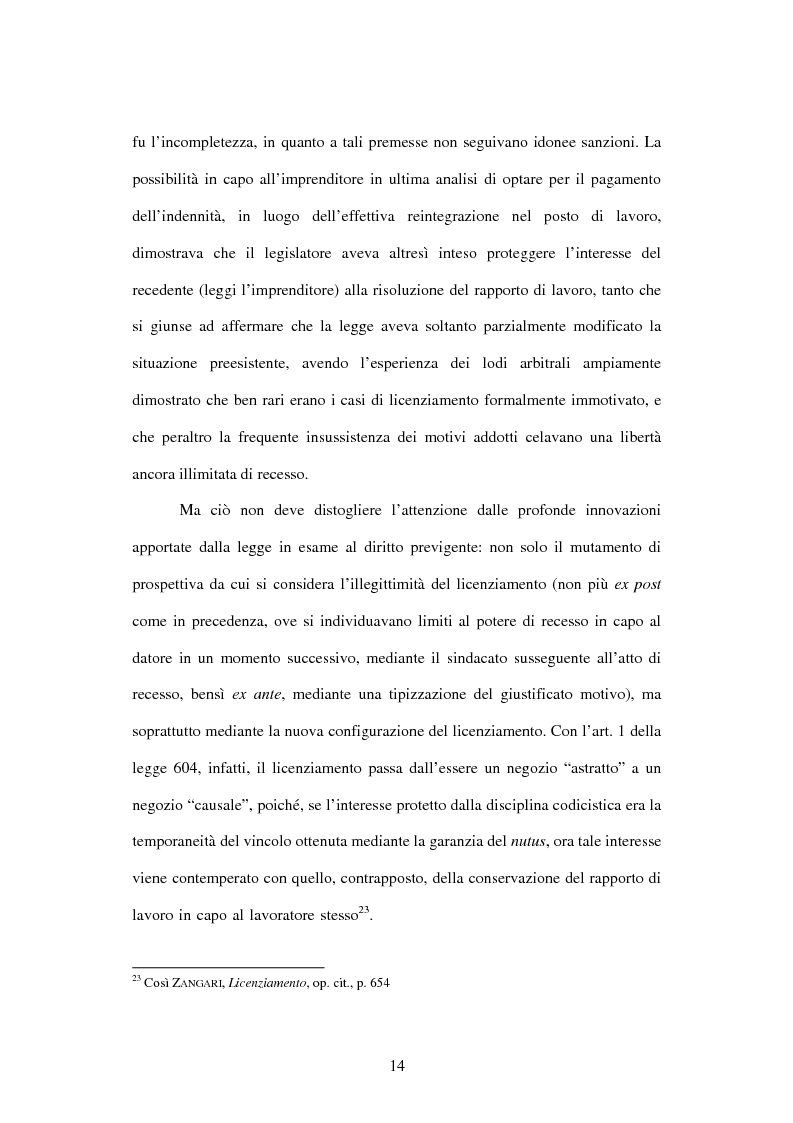 Anteprima della tesi: Licenziamento illegittimo e tutela reale. Aspetti di diritto comparato, Pagina 15