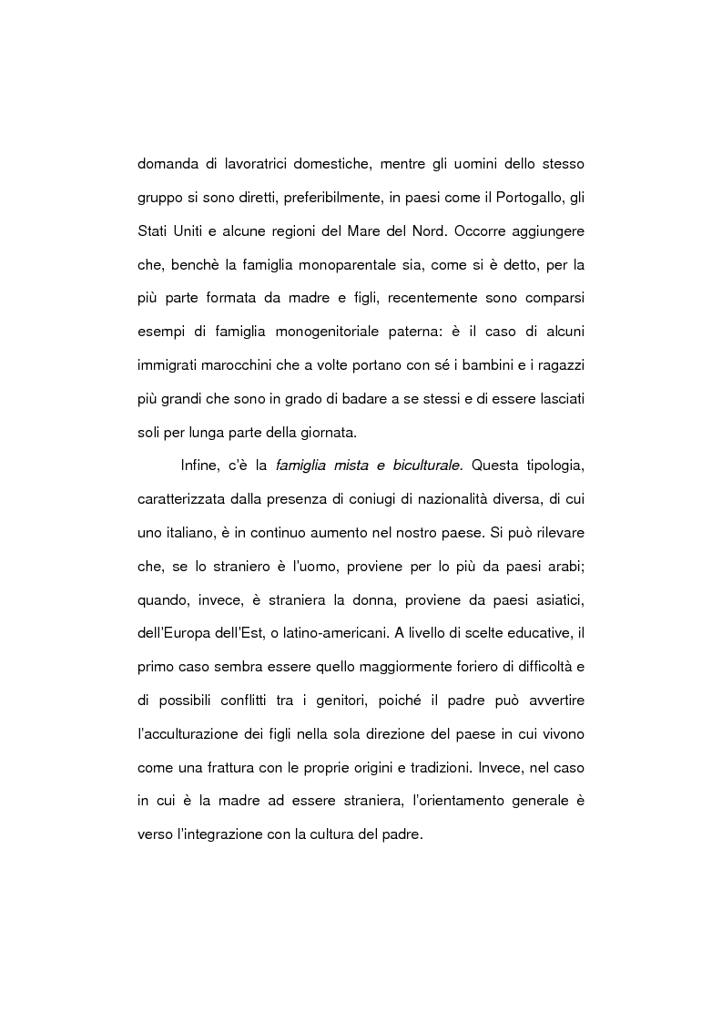 Anteprima della tesi: Le famiglie immigrate in Italia: caratteristiche, bisogni ed elementi di novità, Pagina 14