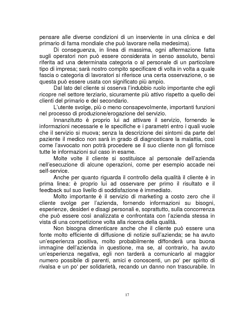 Anteprima della tesi: Organizzazione e gestione del personale nelle aziende private di servizi, Pagina 15