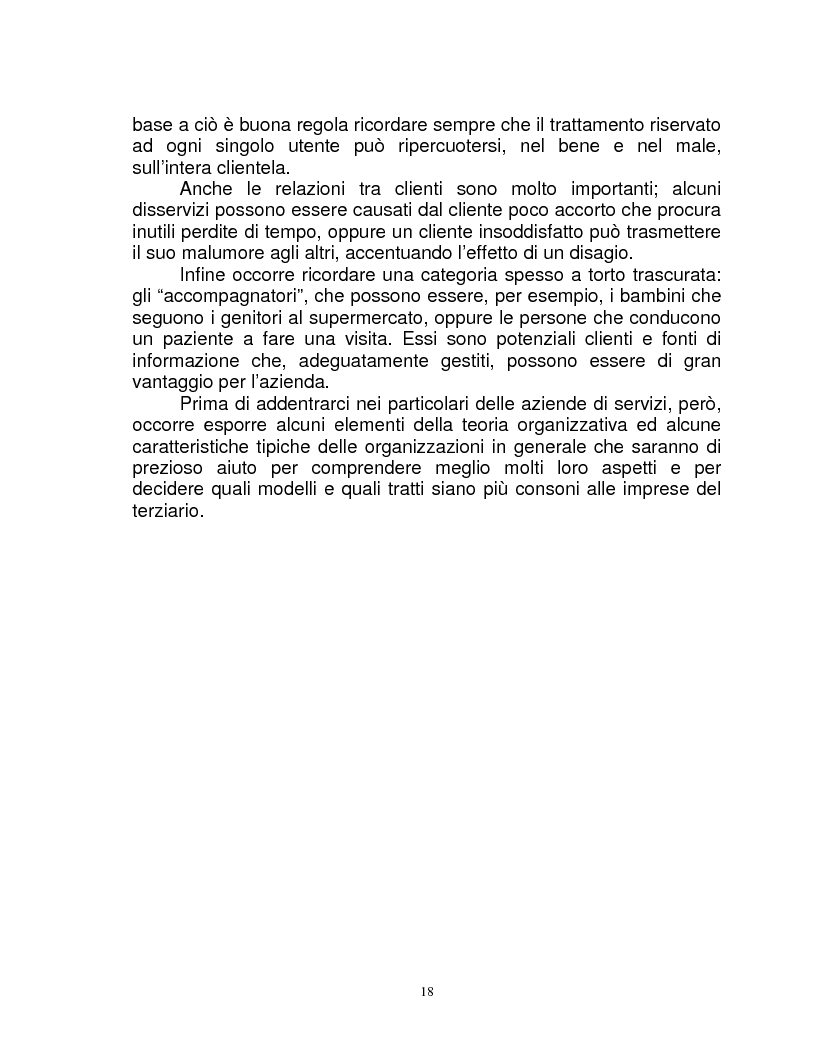 Anteprima della tesi: Organizzazione e gestione del personale nelle aziende private di servizi, Pagina 16