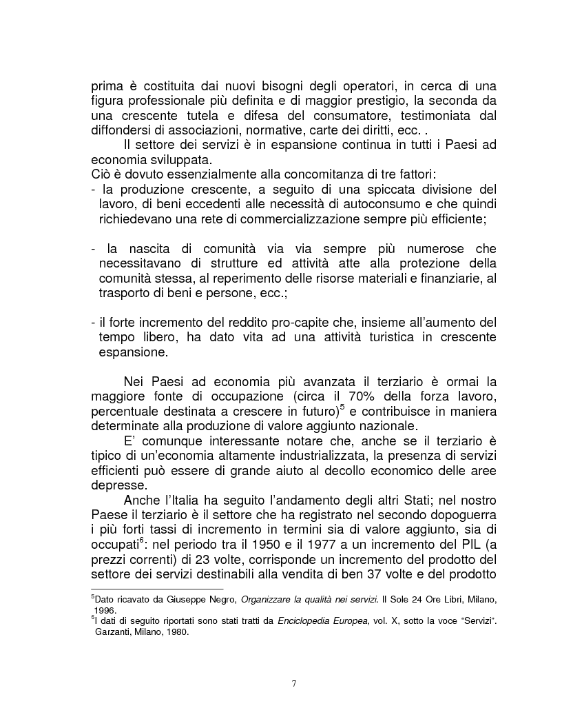 Anteprima della tesi: Organizzazione e gestione del personale nelle aziende private di servizi, Pagina 5