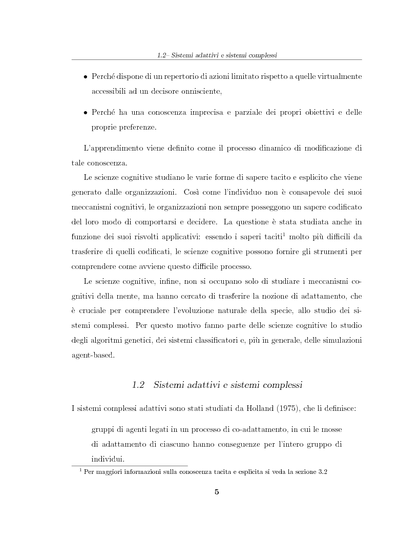 Anteprima della tesi: Simulazione agent based in contesti d'impresa. Applicazione del modello Virtual Enterprise in JavaSwarm ad un'azienda reale, Pagina 5