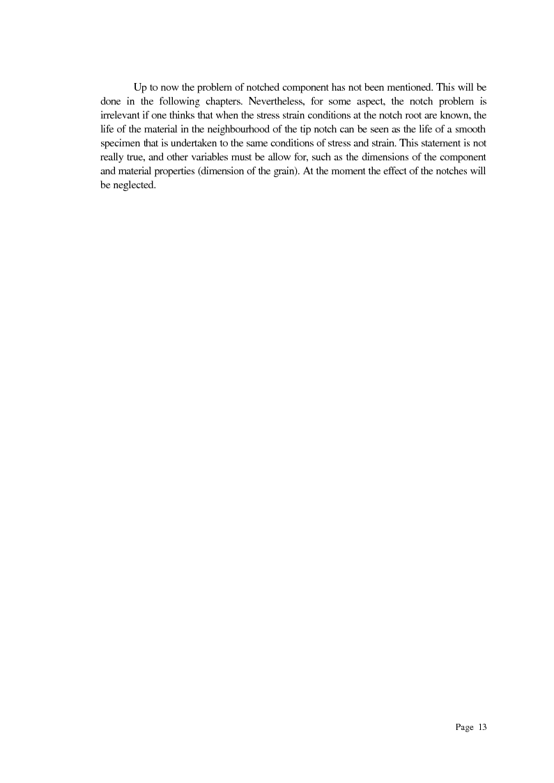 Anteprima della tesi: Previsione della durata a fatica su provino SAE utilizzando un approccio combinato di fatica oligociclica e meccanica della frattura, Pagina 13