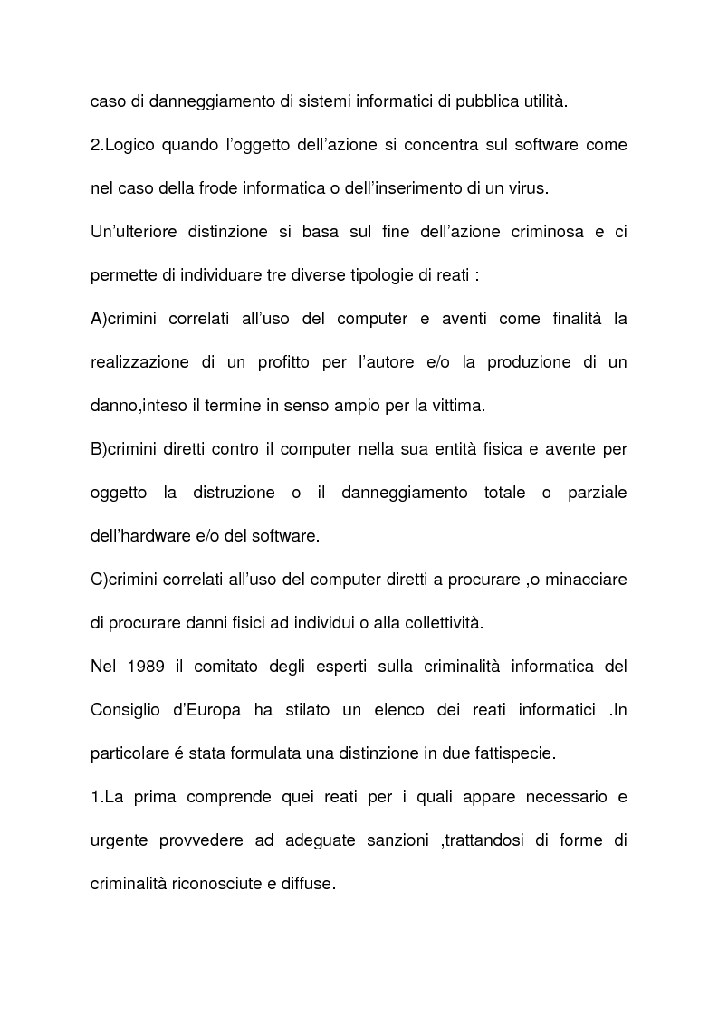 Anteprima della tesi: La criminalità informatica: cyberterrorismo, Pagina 14