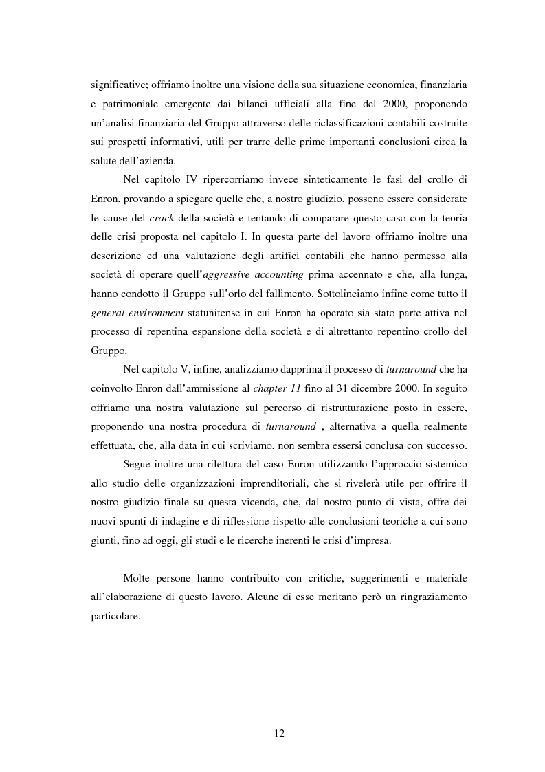 Anteprima della tesi: Crisi e ristrutturazione di una grande impresa: il caso Enron, Pagina 5