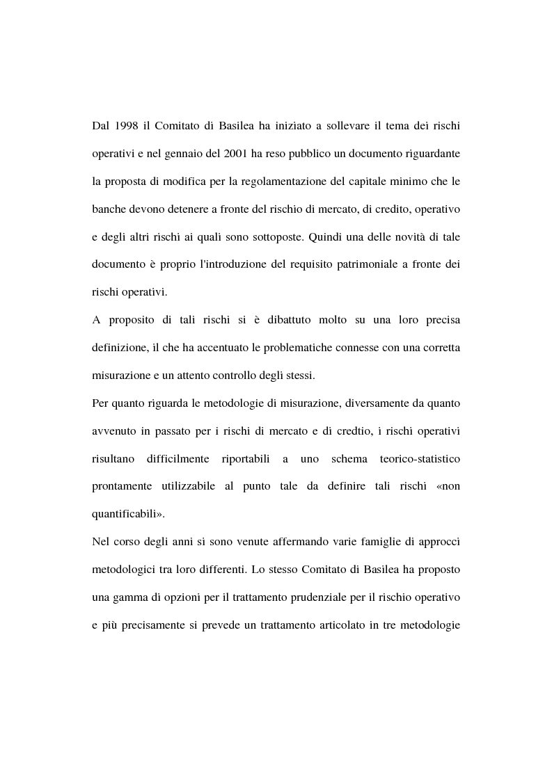 Anteprima della tesi: I rischi operativi nelle banche, Pagina 2
