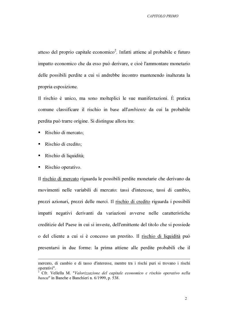 Anteprima della tesi: I rischi operativi nelle banche, Pagina 6